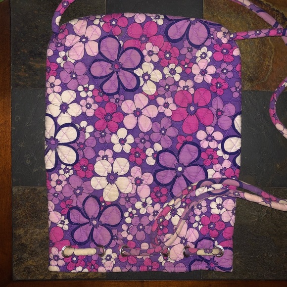 Vera Bradley Drawstring Backpack in Petal Power - Picture 2 of 4